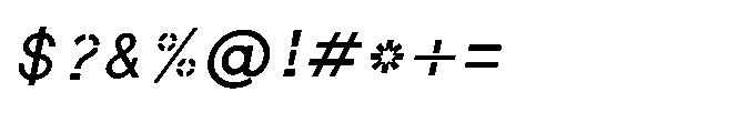 Shree Bangali 6131 Italic Font OTHER CHARS