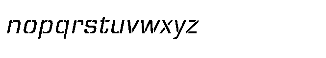 Shree Bangali 6131 Italic Font LOWERCASE