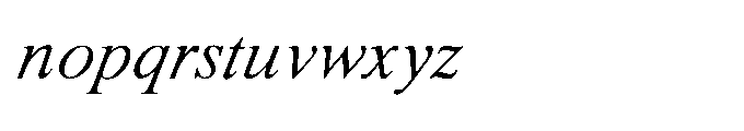 Shree Bangali 6132 Italic Font LOWERCASE