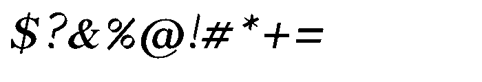 Shree Kannada 5311 Medium Ital Font OTHER CHARS