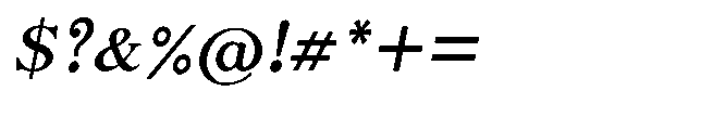 Shree Kannada 5317 Medium Ital Font OTHER CHARS
