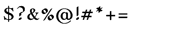Shree Kannada 5322 Bold Font OTHER CHARS