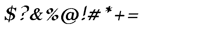 Shree Kannada 5322 Medium Ital Font OTHER CHARS