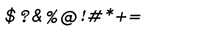 Shree Malayalam 4434 Medium Ital Font OTHER CHARS