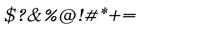 Shree Malayalam 4443 Medium Ital Font OTHER CHARS