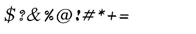 Shree Malayalam 4446 Italic Font OTHER CHARS