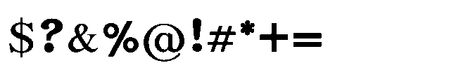 Shree Malayalam 4467 Black Font OTHER CHARS