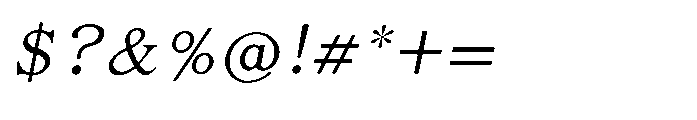 Shree Malayalam 4467 Italic Font OTHER CHARS