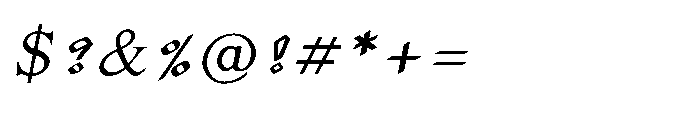 Shree Malayalam 4474 Medium Ital Font OTHER CHARS