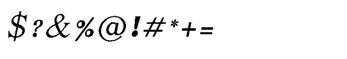Shree Malayalam 4476 Italic Font OTHER CHARS