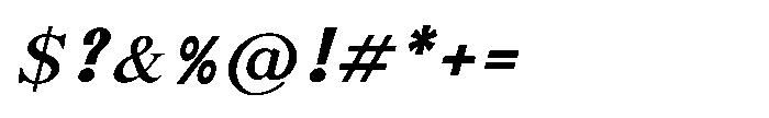 Shree Punjabi 3125 Bold Font OTHER CHARS
