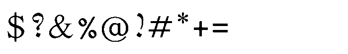 Shree Punjabi 3170 Medium Font OTHER CHARS
