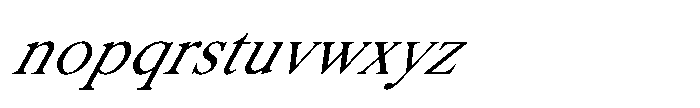 Shree Punjabi 3185 Italic Font LOWERCASE