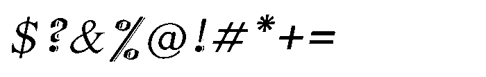Shree Punjabi 5807 Italic Font OTHER CHARS