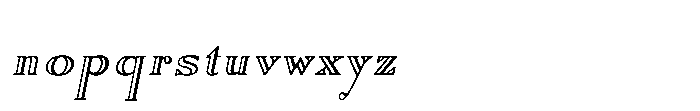 Shree Punjabi 5823 Italic Font LOWERCASE