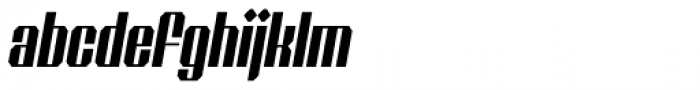Shtozer 500 Condensed Oblique Font LOWERCASE