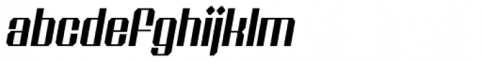 Shtozer 500 Expanded Oblique Font LOWERCASE