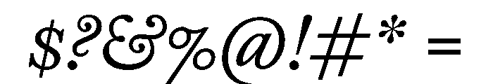 ShandyOmni Italick Font OTHER CHARS