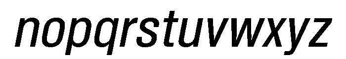Shapiro Class 43 Welter Italic Font LOWERCASE