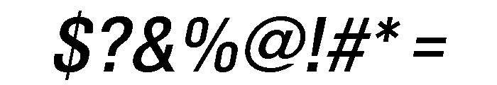 Shapiro Class 53 Middle Italic Font OTHER CHARS