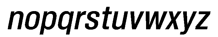 Shapiro Class 53 Middle Italic Font LOWERCASE