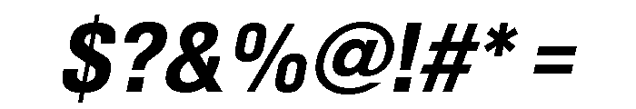 Shapiro Class 73 Heavy Italic Font OTHER CHARS