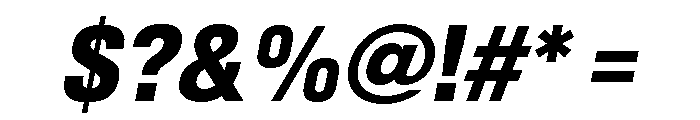 Shapiro Class 83 Super Heavy Italic Font OTHER CHARS