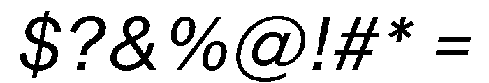 Shapiro Regular Italic Font OTHER CHARS