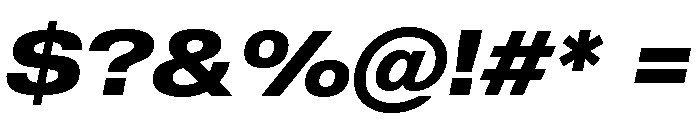 Shapiro Wide Bold Italic Font OTHER CHARS