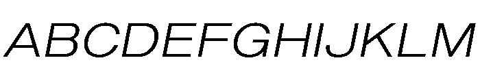 Shapiro Wide Light Italic Font UPPERCASE