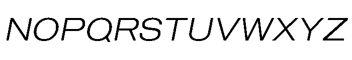 Shapiro Wide Light Italic Font UPPERCASE