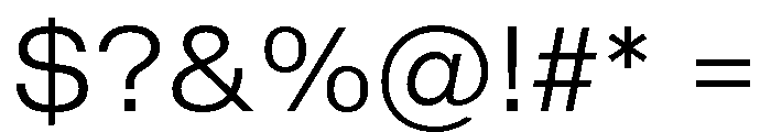 Shapiro Wide Light Font OTHER CHARS
