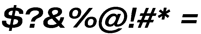Shapiro Wide Medium Italic Font OTHER CHARS
