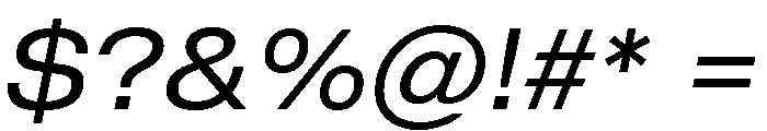 Shapiro Wide Regular Italic Font OTHER CHARS