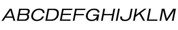 Shapiro Wide Regular Italic Font UPPERCASE