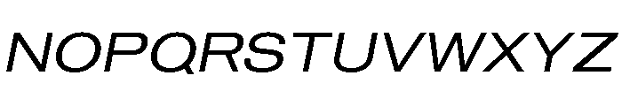Shapiro Wide Regular Italic Font UPPERCASE