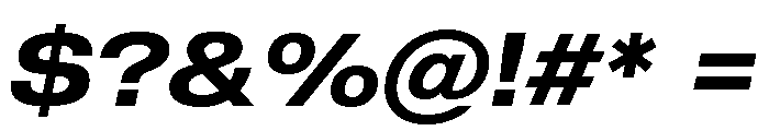 Shapiro Wide Semi Bold Italic Font OTHER CHARS