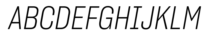 Sharp Grotesk Light Italic 15 Regular Font UPPERCASE