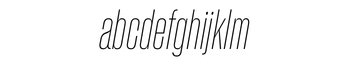 Sharp Grotesk Thin Italic 10 Regular Font LOWERCASE