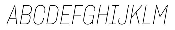 Sharp Grotesk Thin Italic 15 Regular Font UPPERCASE