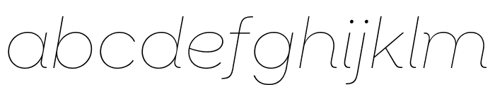 Sharp Sans Display No1 Thin Italic Font LOWERCASE