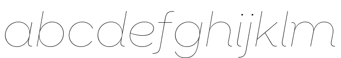 Sharp Sans Display No1 Ultrathin Italic Font LOWERCASE