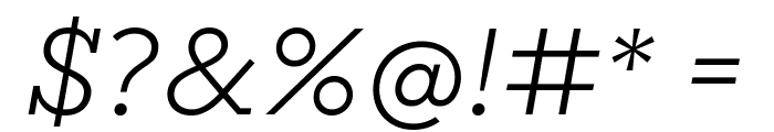 Sharp Slab Italic Font OTHER CHARS