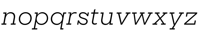 Sharp Slab Italic Font LOWERCASE