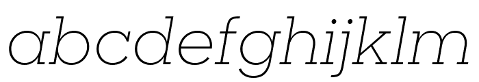 Sharp Slab Light Italic Font LOWERCASE