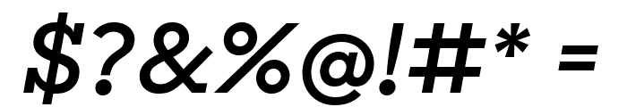 Sharp Slab Semibold Italic Font OTHER CHARS
