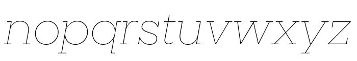 Sharp Slab Thin Italic Font LOWERCASE