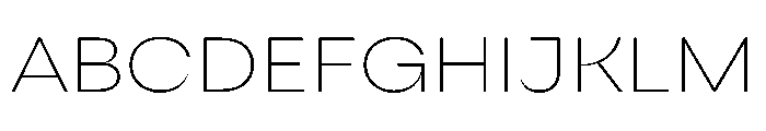 Sharphy ExtraLight Font UPPERCASE