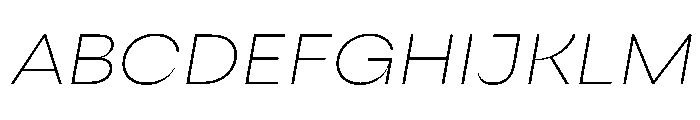 Sharphy ExtraLightItalic Font UPPERCASE