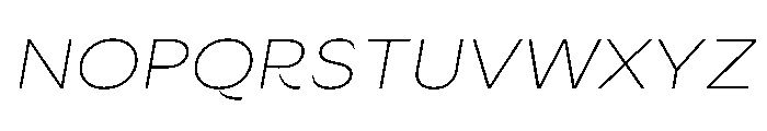 Sharphy ExtraLightItalic Font UPPERCASE